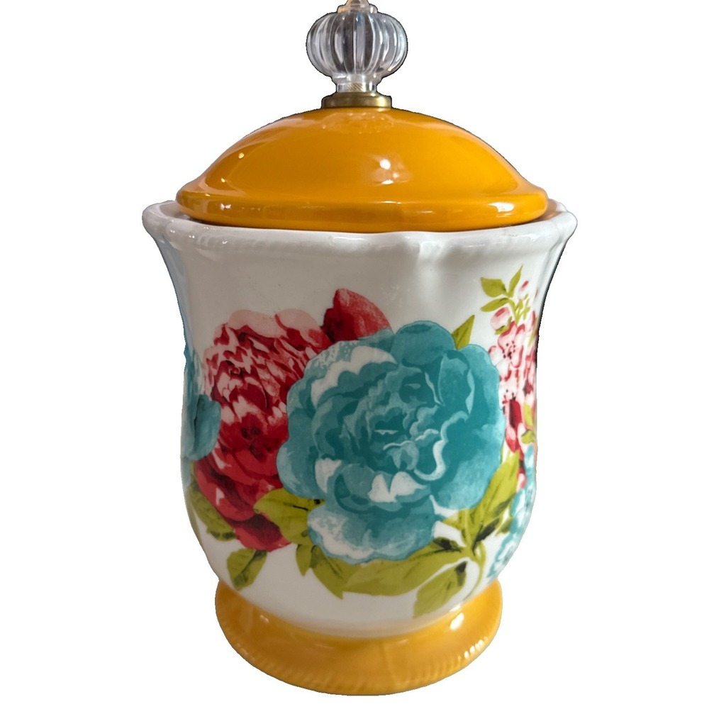 The Pioneer Woman Blossom Jubilee Canister Floral Yellow  Medium